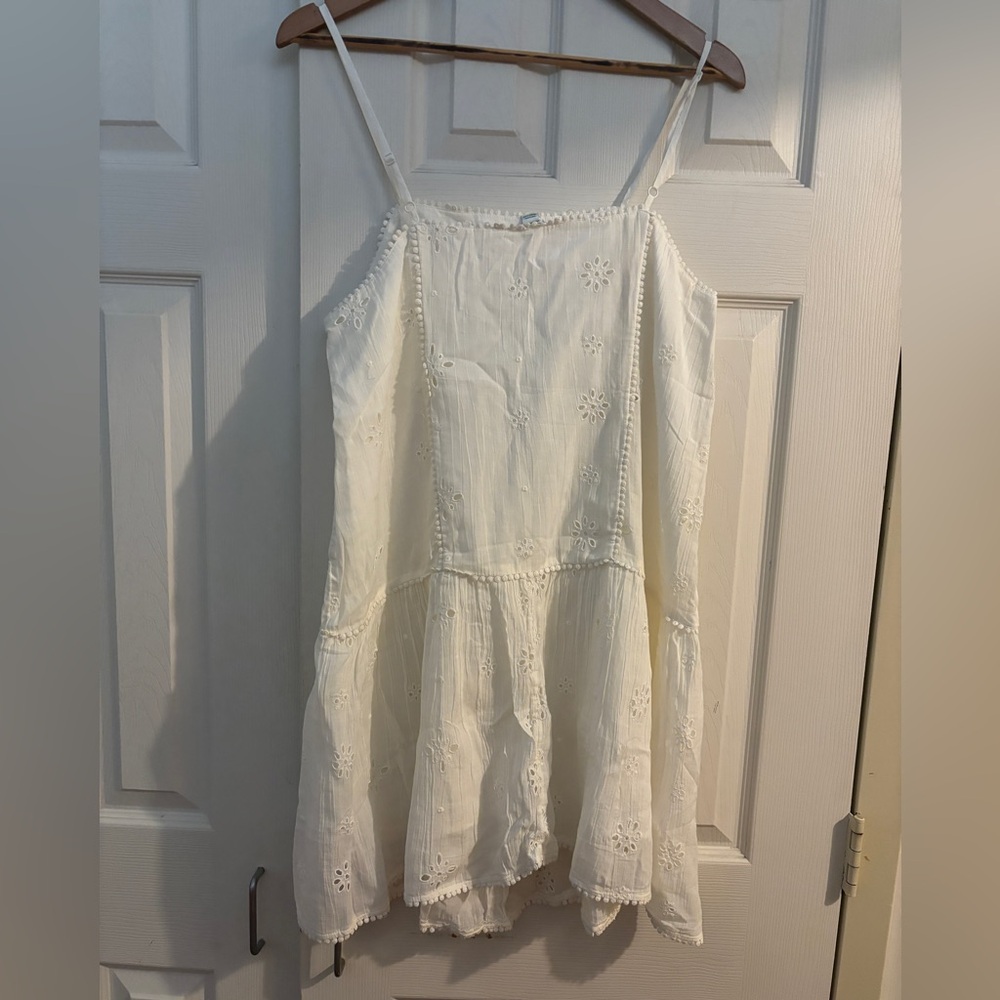 Aerie size M brand new white eyelet summer dress, tags still on!
